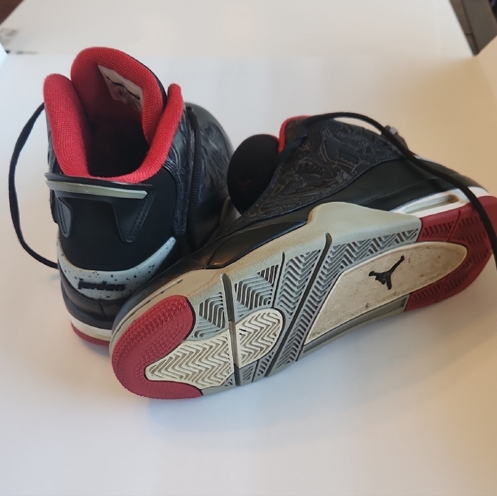 Jordan Black and Red High-Top Sneakers - Picture 8 of 8
